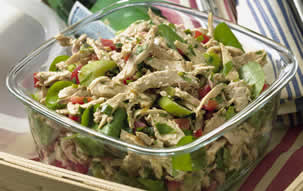 Chicken Salad with Vegetables and Sesame Ginger Vinaigrette
