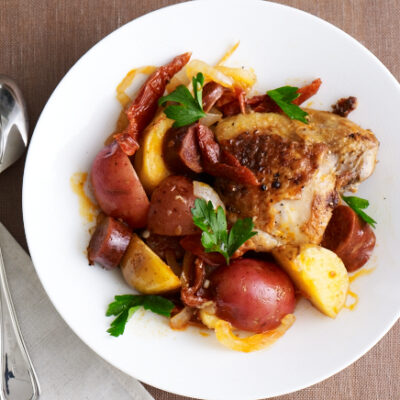 smoky chicken and sausage stew