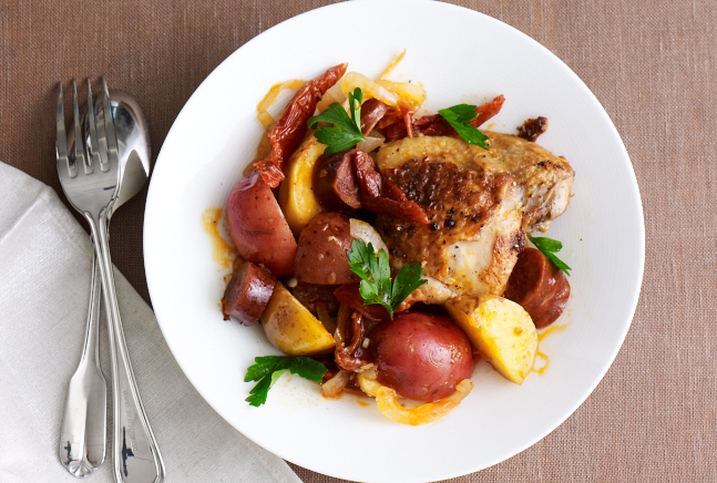 smoky chicken and sausage stew