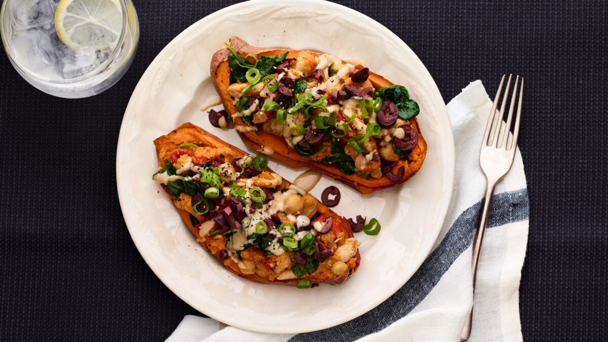 Chicken Stuffed Sweet Potatoes
