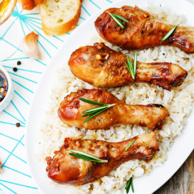 chicken thighs in silan date honey, a healthier duck sauce chicken