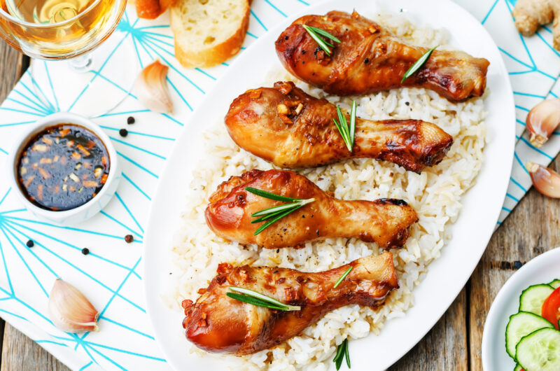 chicken thighs in silan date honey, a healthier duck sauce chicken