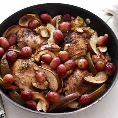 Chicken Thighs with Roasted Winter Fruit