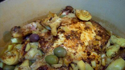 chicken with artichokes and preserved lemon