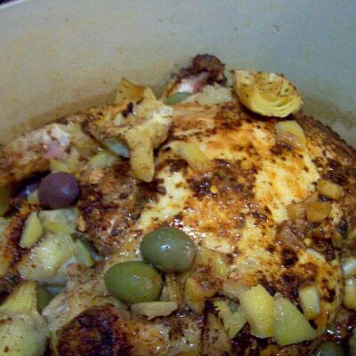 chicken with artichokes and preserved lemon