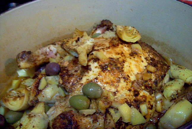 chicken with artichokes and preserved lemon