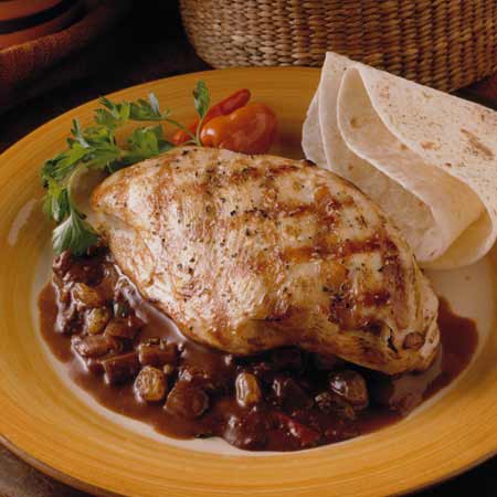 Chicken with California Raisin Mole