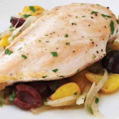 Chicken with Olives, Tomatoes & Onions