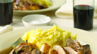 Chicken Marsala and Garlic Mashed Potatoes