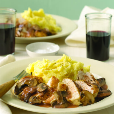Chicken Marsala and Garlic Mashed Potatoes