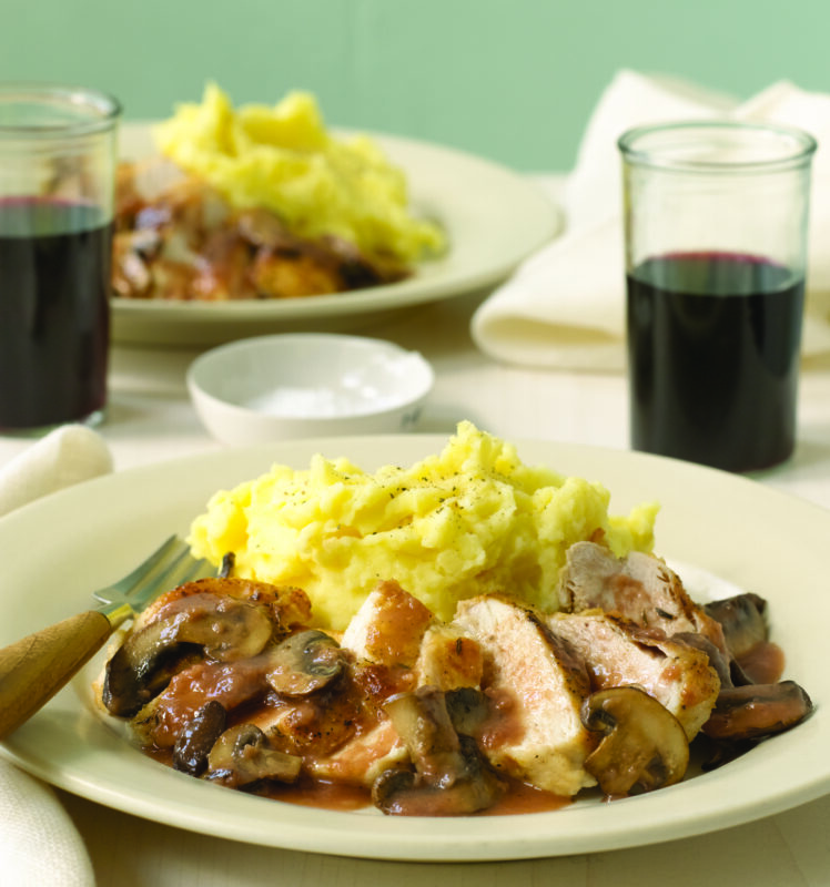 Chicken Marsala and Garlic Mashed Potatoes