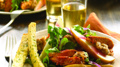 Chicken, Pear, and Arugula Salad