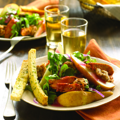Chicken, Pear, and Arugula Salad
