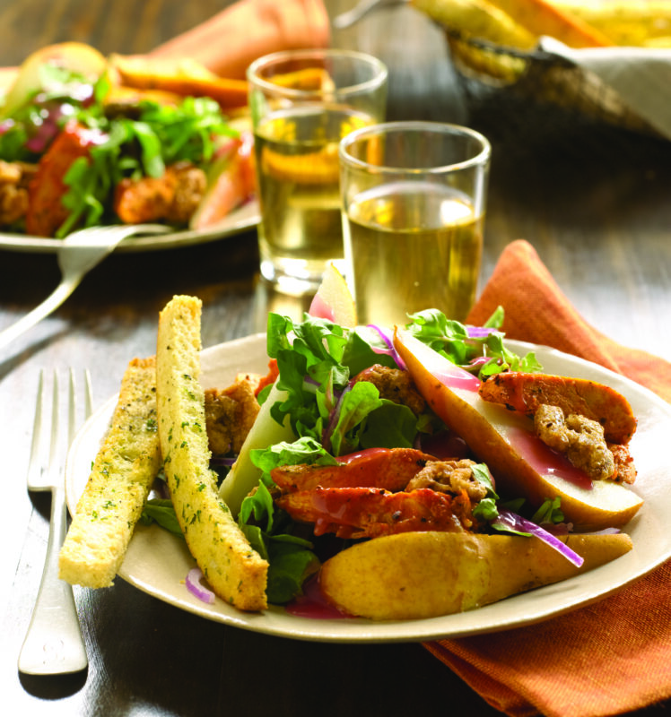 Chicken, Pear, and Arugula Salad