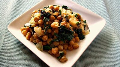 chickpeas and chard