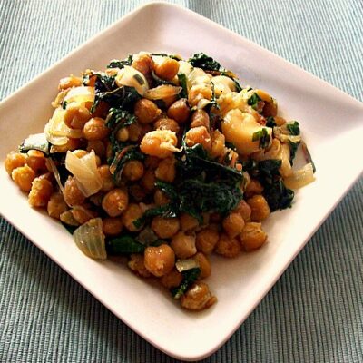 chickpeas and chard