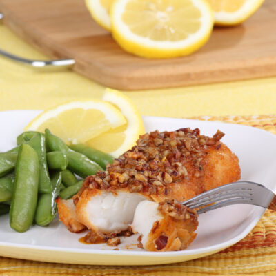 chilean-sea-bass-in-honeyed-pecan-sauce