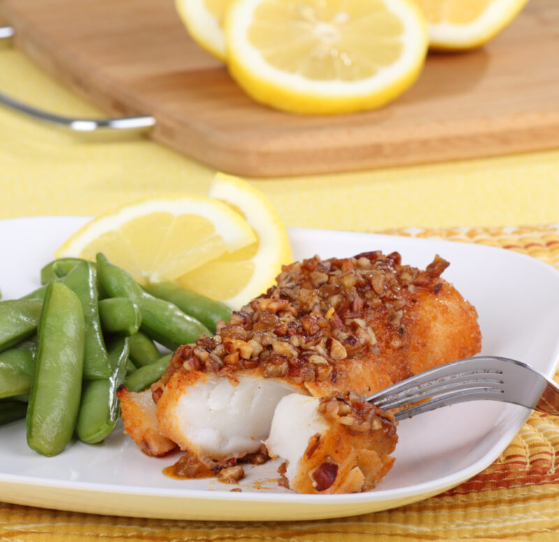 chilean-sea-bass-in-honeyed-pecan-sauce