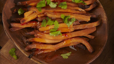 Chili Garlic Sweet Potatoes
