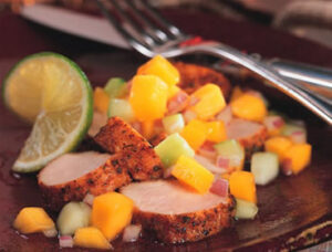 Chili Roasted Turkey with Cucumber-Mango Salsa