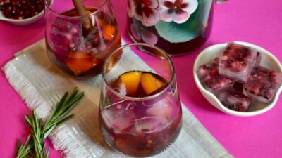 Chilled Mulled Pomegranate Wine