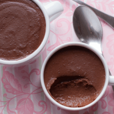 choc almond milk pot au creme for passover