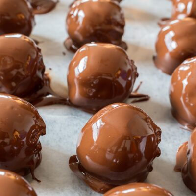 chocolate dipped balls buckeyes