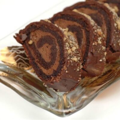 choc mousse roll