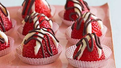 Double-Chocolate Filled Strawberries