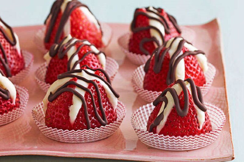 Double-Chocolate Filled Strawberries