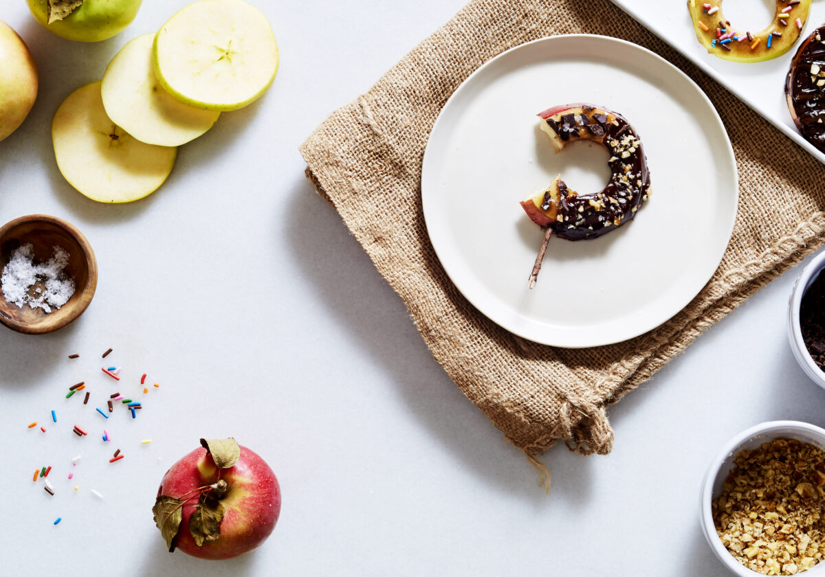 Chocolate and Caramel Dipped Apple Pops