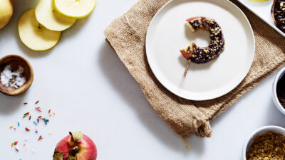 Chocolate and Caramel Dipped Apple Pops