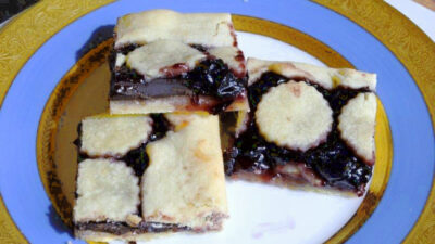 Chocolate Cherry Marzipan Tart