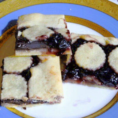 Chocolate Cherry Marzipan Tart