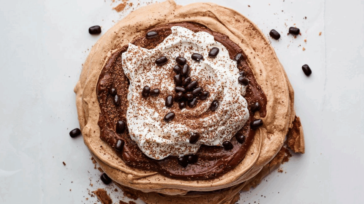 chocolate espresso pavlova