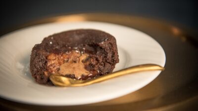 Chocolate Lava Cake with Warm Almond Butter Center