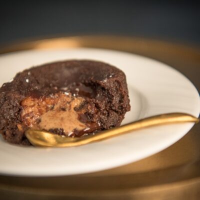 Chocolate Lava Cake with Warm Almond Butter Center