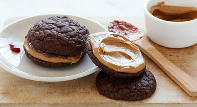 Chocolate Peanut Butter and Jelly Cookies