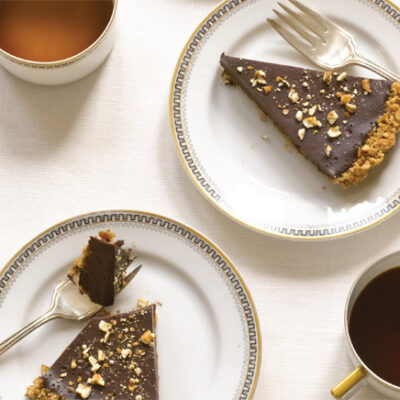 Chocolate Pretzel Crust Tart