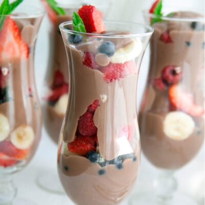 Chocolate Pudding Fruit Parfait
