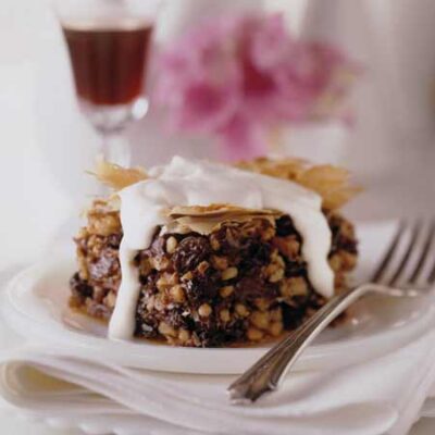 Chocolate Walnut-Raisin Baklava