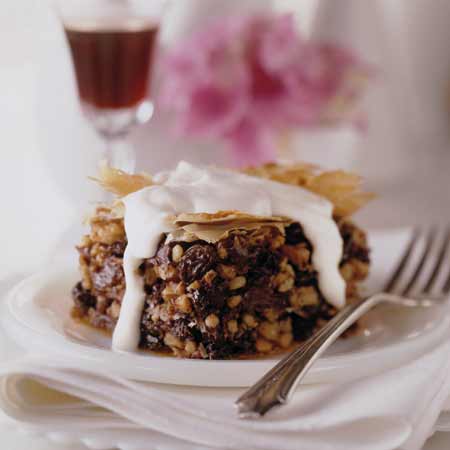 Chocolate Walnut-Raisin Baklava