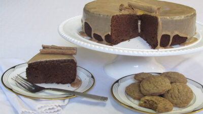 Cinnamon Chocolate Cake with Cinnamon Glaze