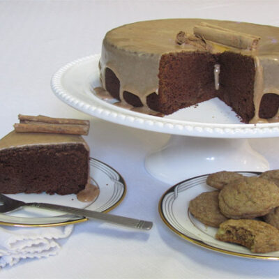 Cinnamon Chocolate Cake with Cinnamon Glaze
