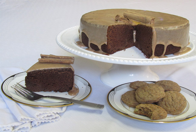 Cinnamon Chocolate Cake with Cinnamon Glaze