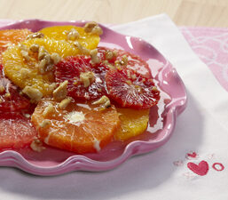 Citrus Salad with Honey Walnut Ginger Syrup