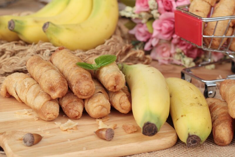Coconut banana rolls