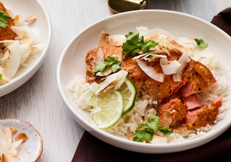 Slow Roasted Coconut-Curry Salmon