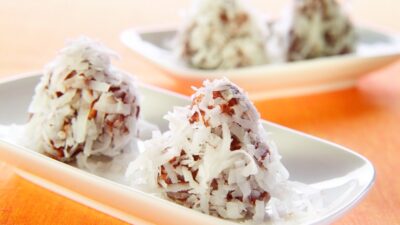 coconut hay stacks