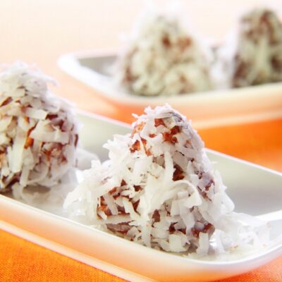 coconut hay stacks